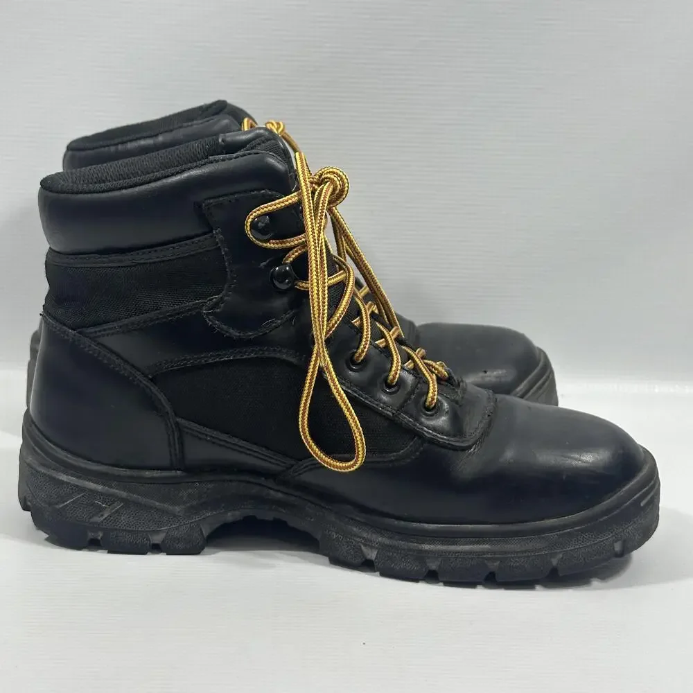 Skechers Tactical RelaxedFit Boots Mens Size 7 Black Leather Waterproof Work